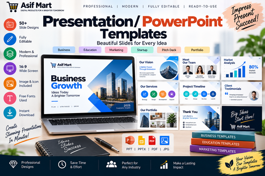 PowerPoint Presentation Templates – 30 Editable Business Slide Designs | Asif Mart