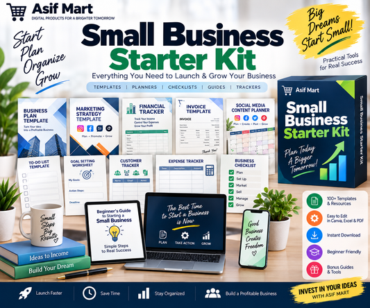 Small Business Starter Kit – 30 Editable Business Planning Templates | Asif Mart